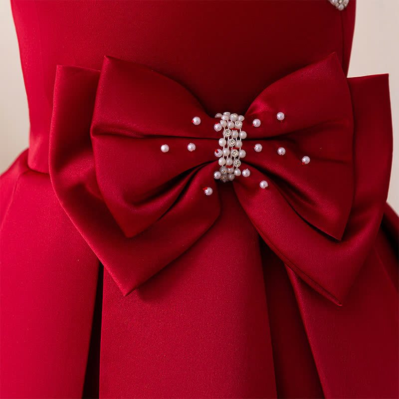 Satin Bow Sleeveless Midi Dresses - image 16