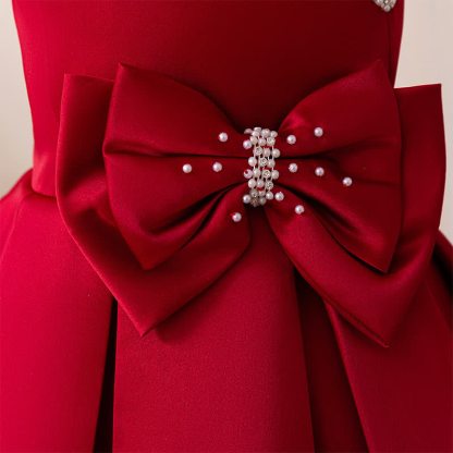 Satin Bow Sleeveless Midi Dresses - image 16