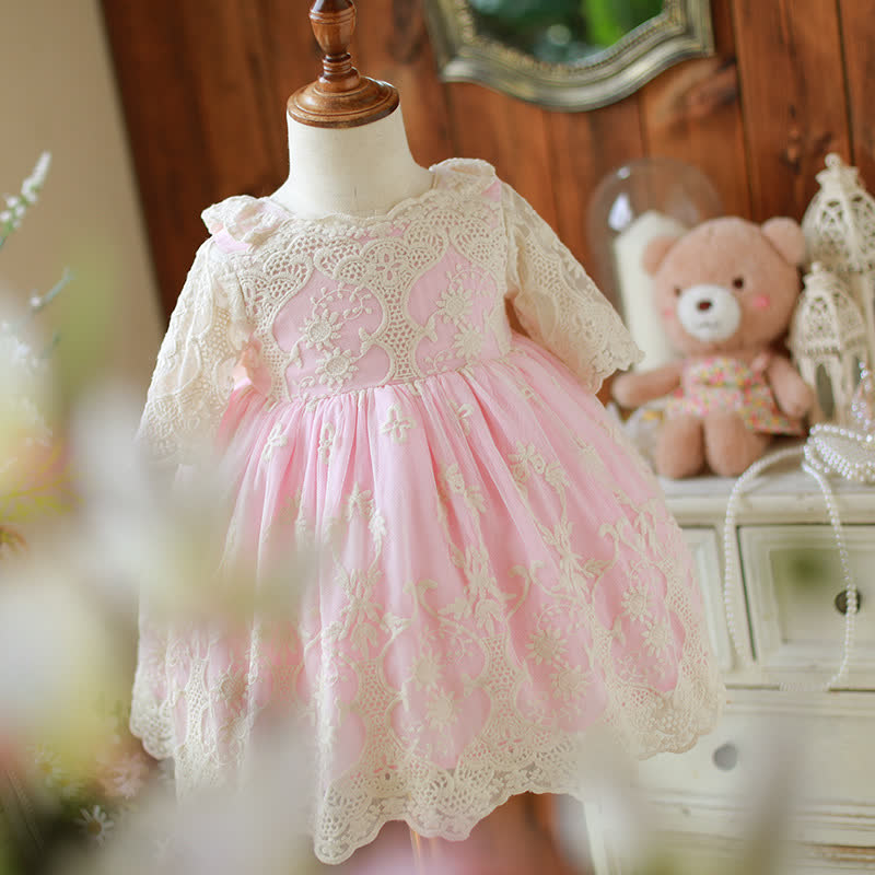 Lace Bow Half Sleeve Midi Two-piece Set - image 8