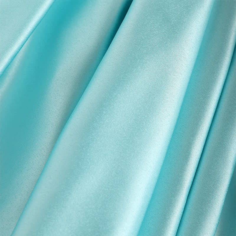 Chemical Fiber Blend Imitation Pearls Bow Sleeveless Mid-long Dresses - image 19