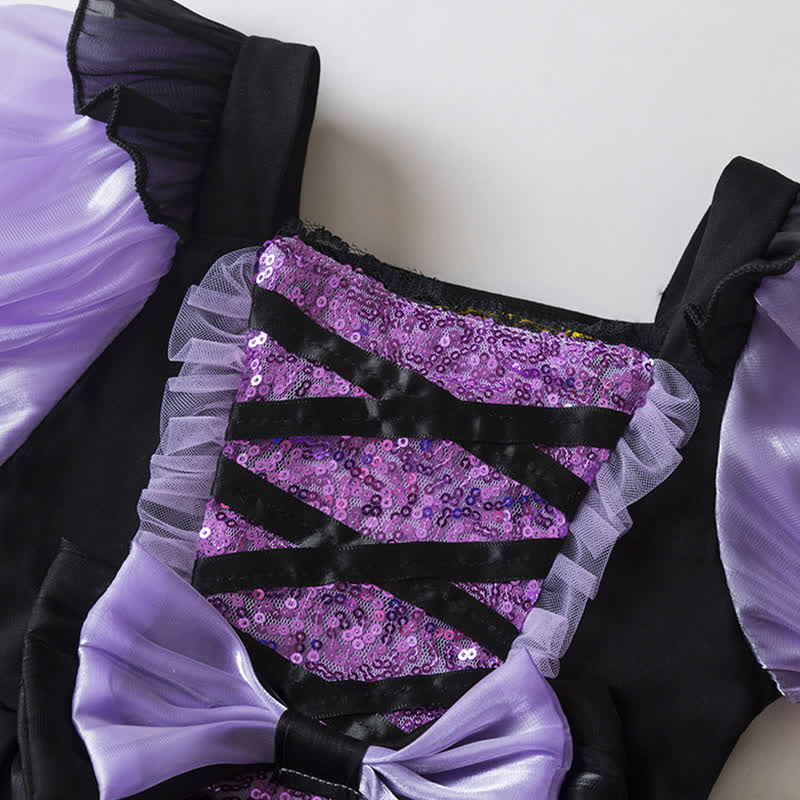 Mesh Bow Short Sleeve Midi Dresses - image 4