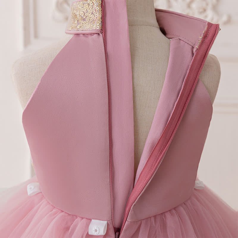 Mesh Bow Sequins Sleeveless Maxi Dresses - image 5