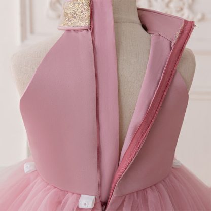 Mesh Bow Sequins Sleeveless Maxi Dresses - image 5