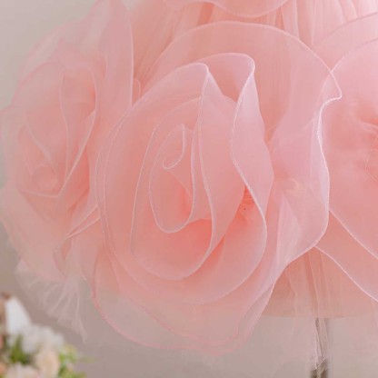 Mesh Rosette Sequins Sleeveless Mid-long Dresses - image 7