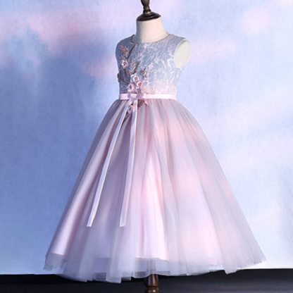 Mesh Applique Cap Sleeveless Maxi Dresses - image 4