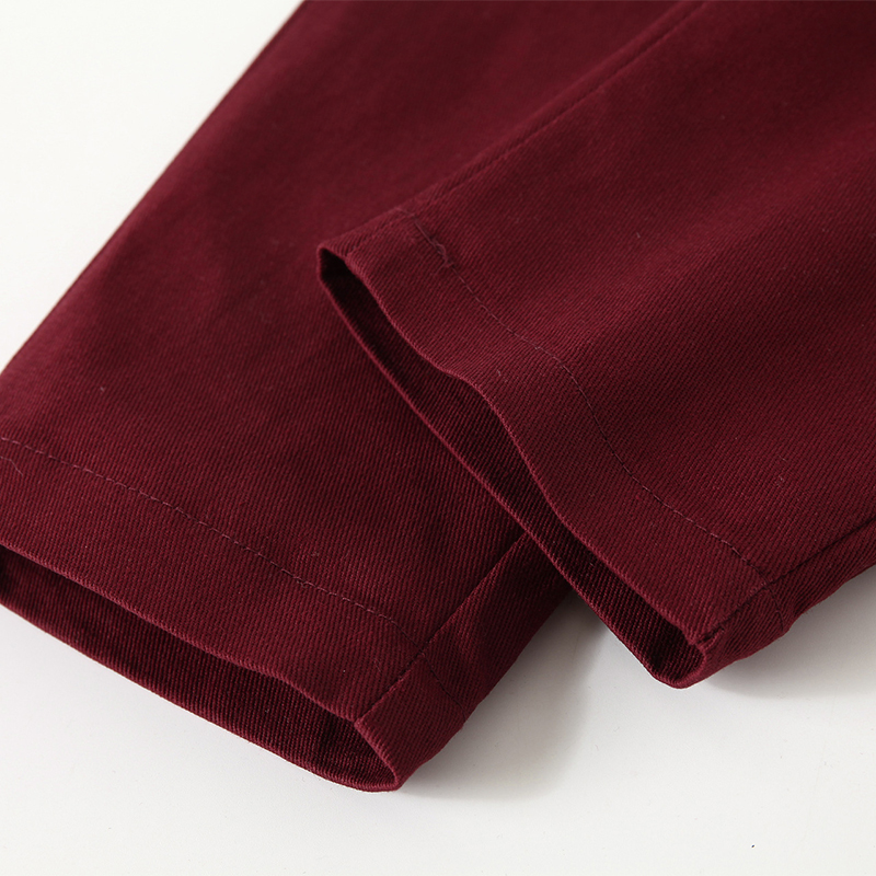 Cotton-blend Bow Overalls Long Sleeve Regular Two-piece Set - image 29