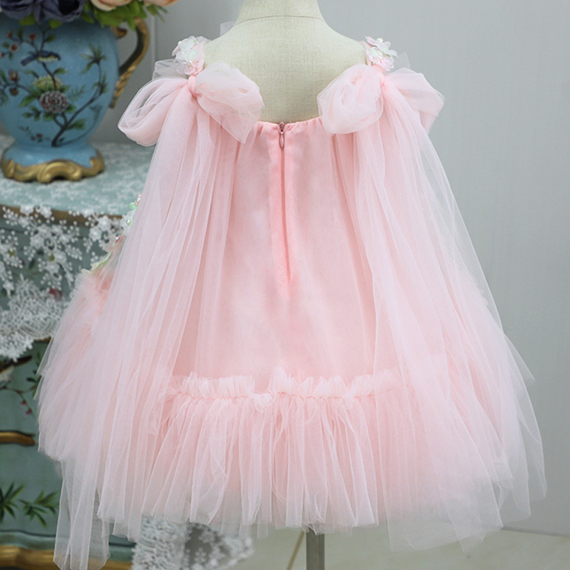 Satin & Organza Imitation Pearls Gathered Sleeveless Short Dresses - image 4