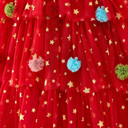 Mesh Folds Sleeveless Mid-long Dresses - image 16