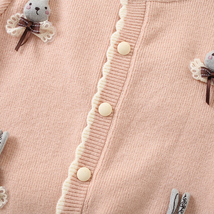 Knitting Embellished Long Sleeve Regular Two-piece Set - image 6