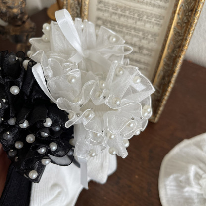 Polka Dots With Pearls Socks - image 4