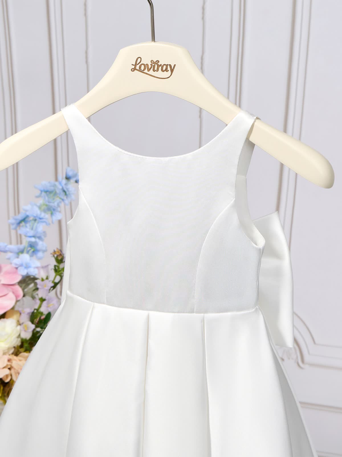 Satin Bow Sleeveless Maxi Dresses - image 16