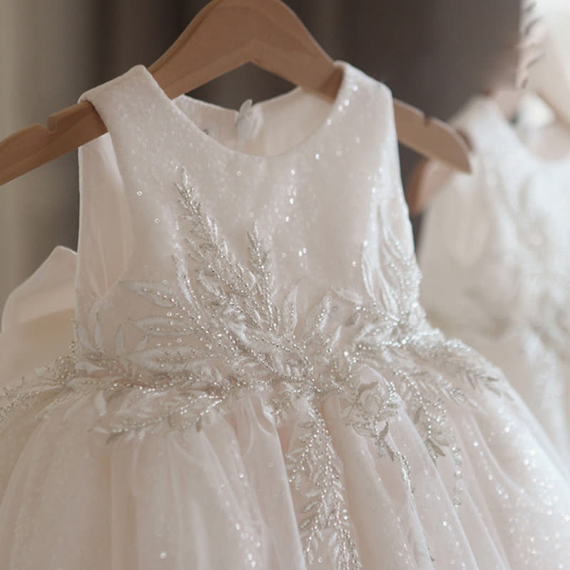 Chemical Fiber Blend Lace Embroidery Sleeveless Mid-long Dresses - image 5