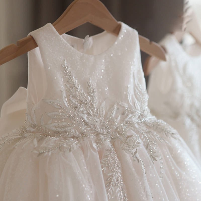 Chemical Fiber Blend Lace Embroidery Sleeveless Mid-long Dresses - image 5