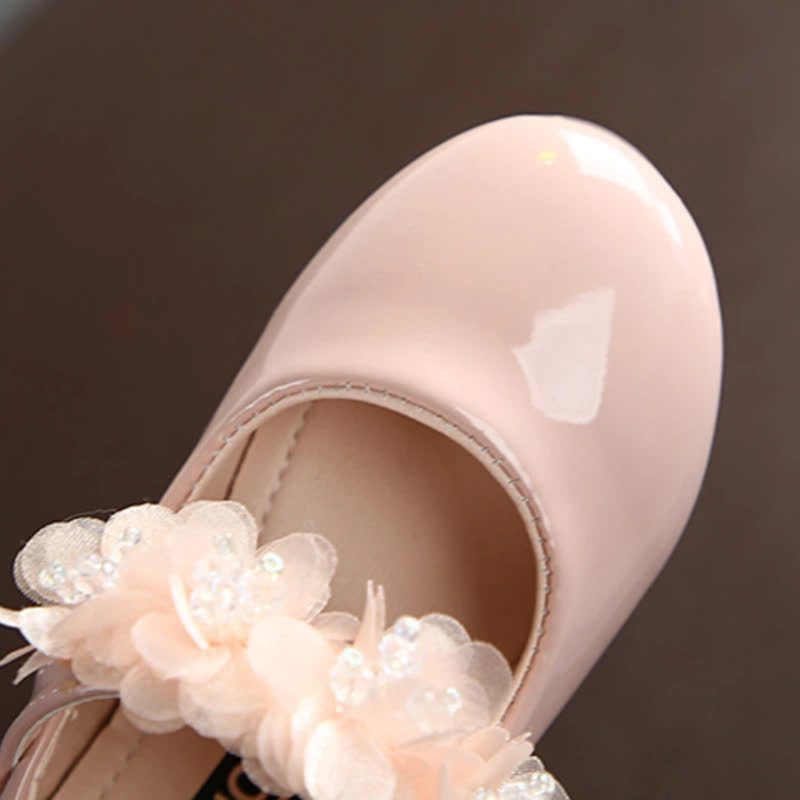 Solid Rosette Almond Toe Mary Janes - image 6