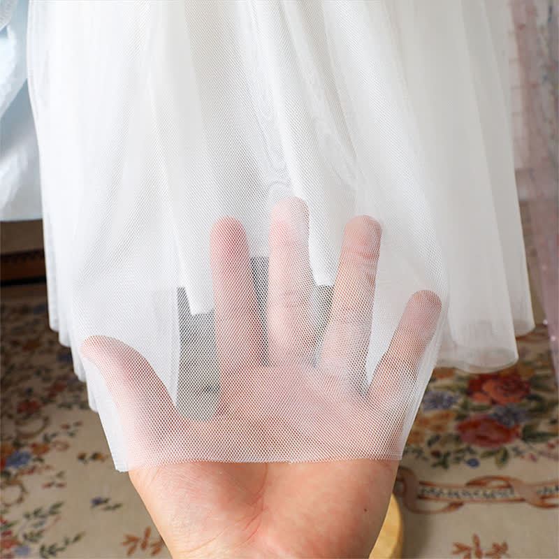 [Archive Sale] Chemical Fiber Blend Jacquard Short Sleeve Mid-long Dresses - image 7