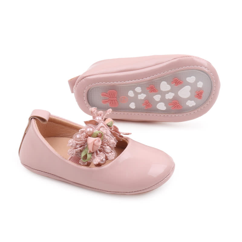 Solid Rosette Round Toe Mary Janes - image 7
