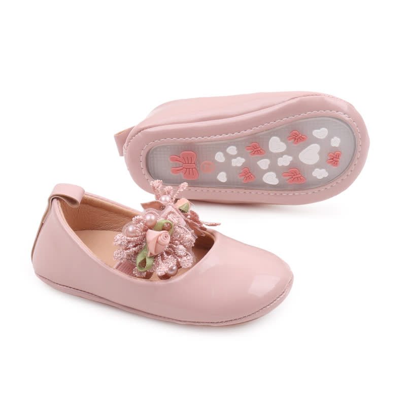 Solid Rosette Round Toe Mary Janes - image 7