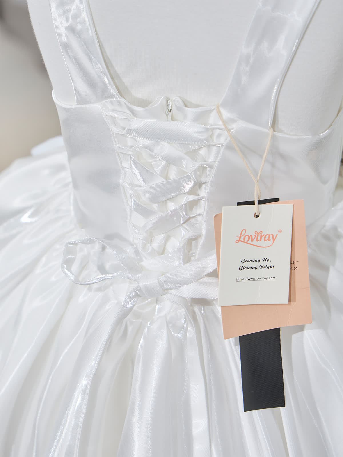 Satin Rosette Sleeveless Short Dresses - image 11