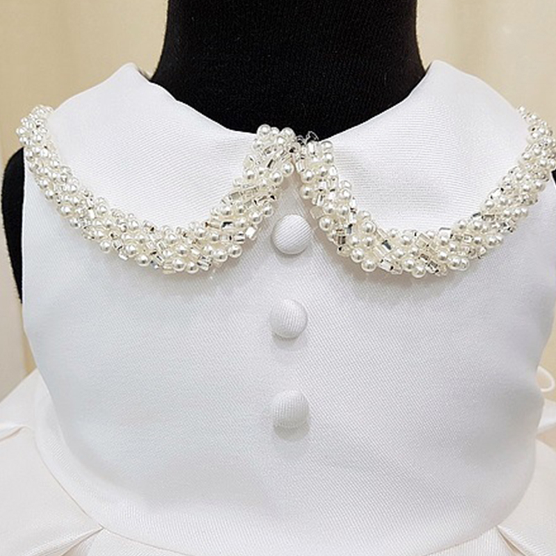 Satin Panel Pearl Midi Dresses - image 5