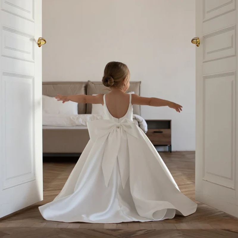 Satin Bow Sleeveless Maxi Dresses - image 8