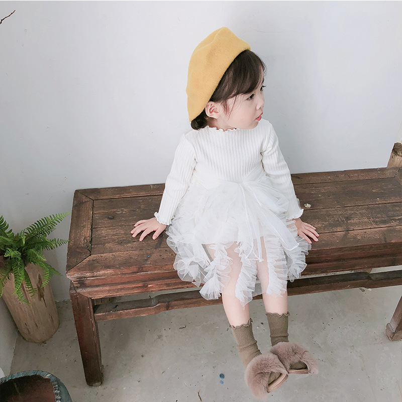 Mesh Folds Long sleeve Regular Dresses - image 17