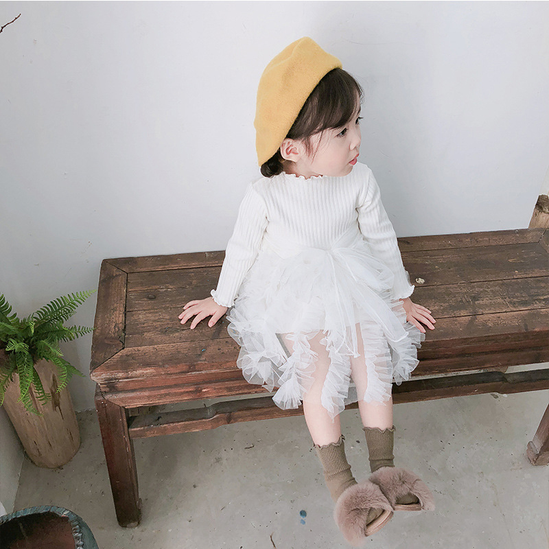 Mesh Folds Long sleeve Regular Dresses - image 17