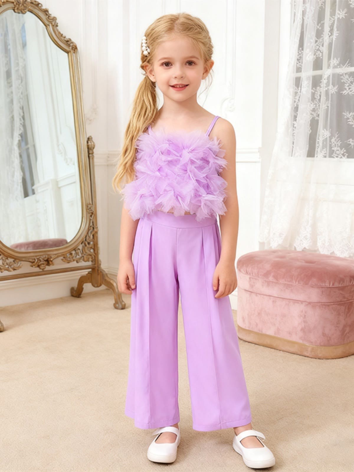 Cotton Folds Sleeveless Regular Two-piece Set - image 18