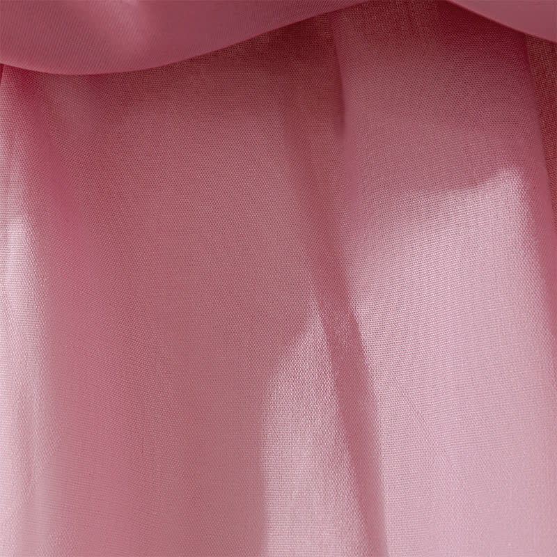 Mesh Lace Bow Long Sleeve Maxi Dresses - image 8