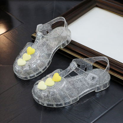 Solid Embellished Round Toe Sandals - image 14