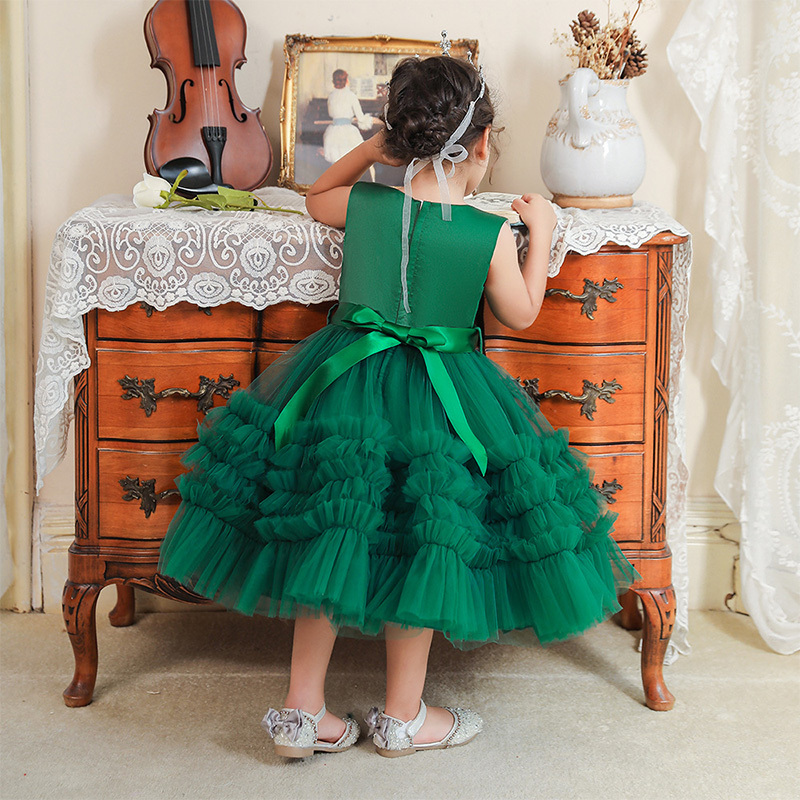 Mesh Bow Folds Sleeveless Mid-long Dresses - image 34