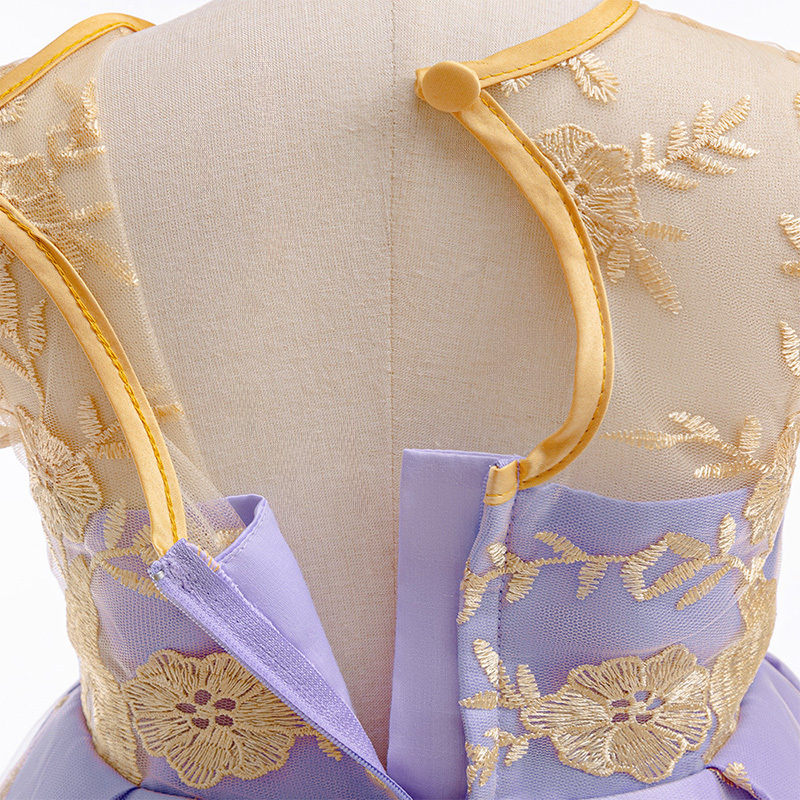 Mesh Lace Bow Lace Imitation Pearls Short Sleeve Mid-long Dresses - image 24