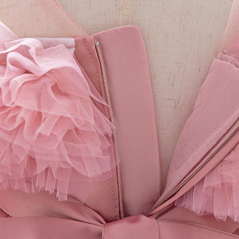 Mesh Bow Sleeveless Midi Dresses - image 5