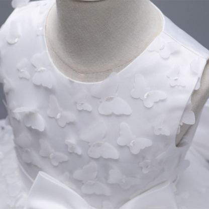 Mesh Bow Rosette Short Sleeve Mid-long Dresses - image 26