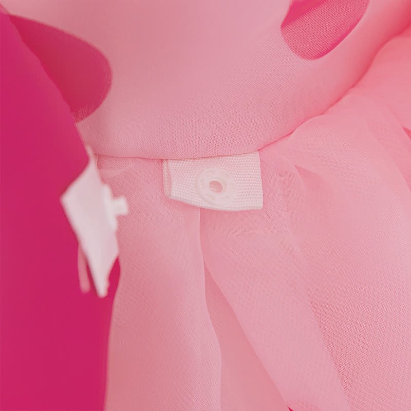 Mesh Bow Short Sleeve Maxi Dresses - image 6