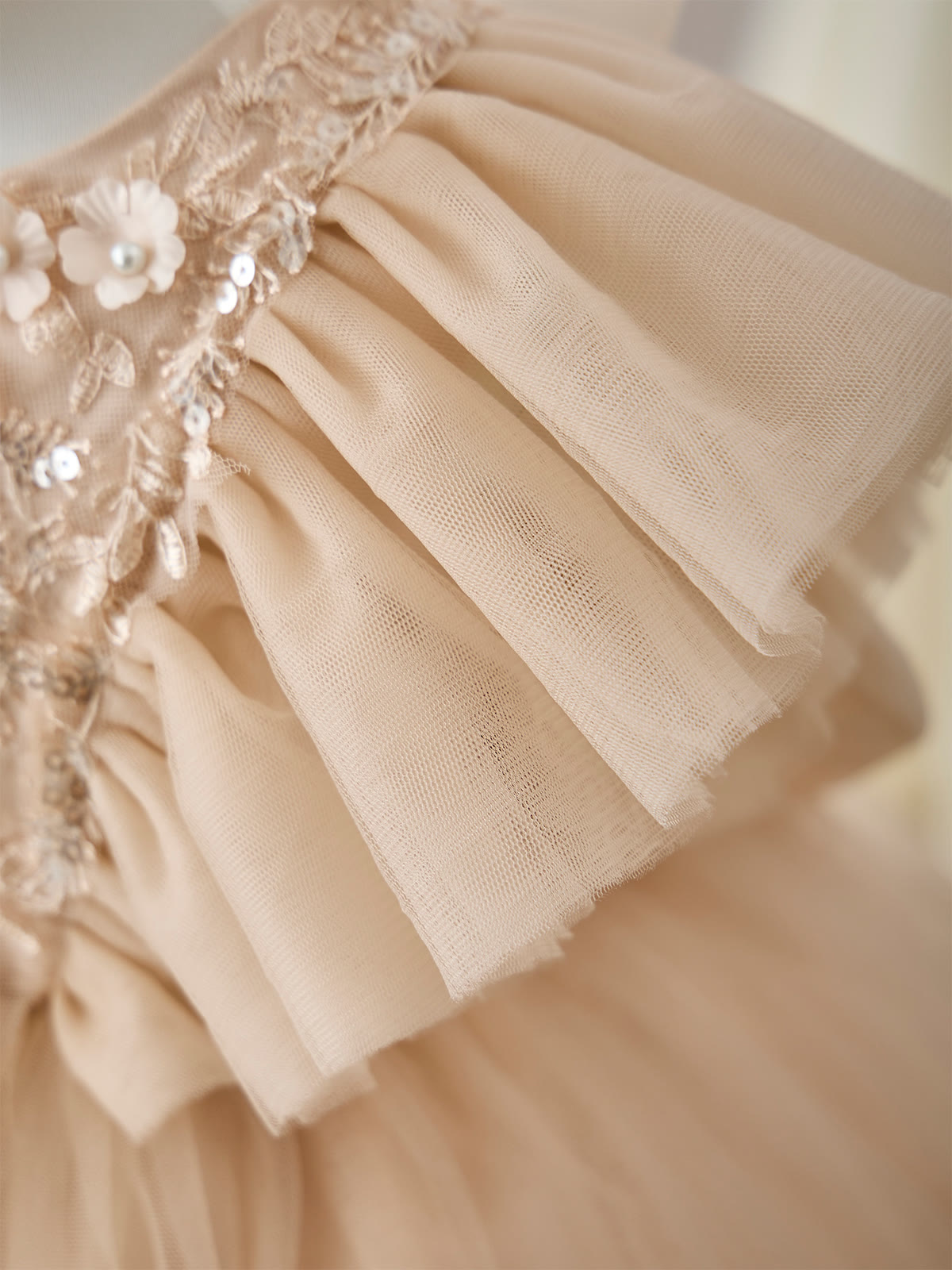 Mesh Bow Cap Sleeve Midi Dresses - image 8