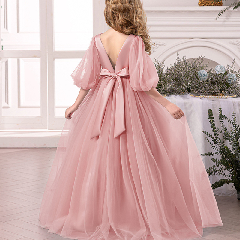 Mesh Folds Bow Sleeveless Regular Dresses - image 3