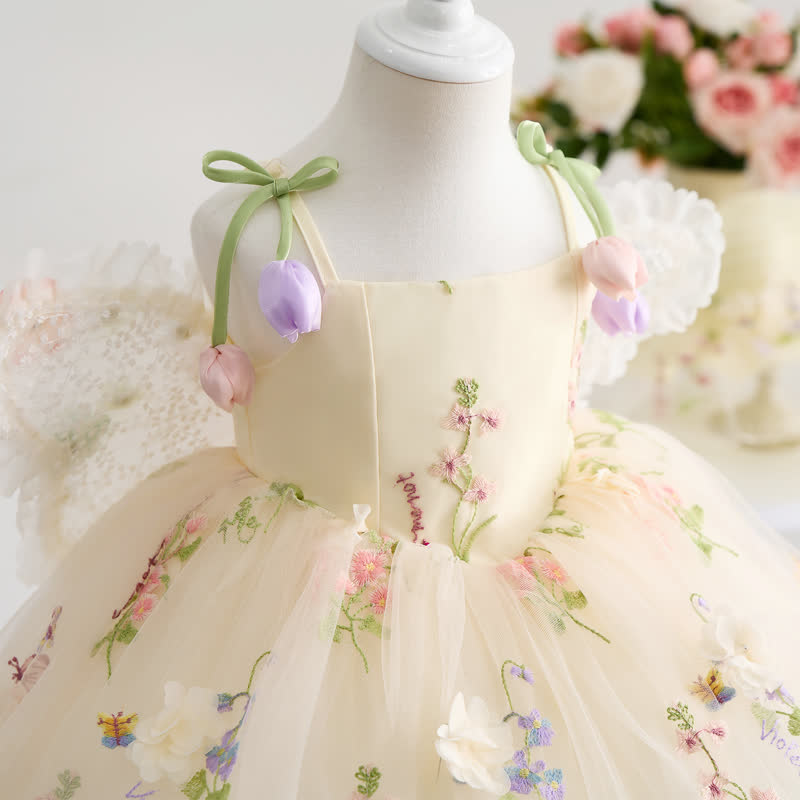 Mesh Rosette Sleeveless Midi Dresses Without Hat - image 8