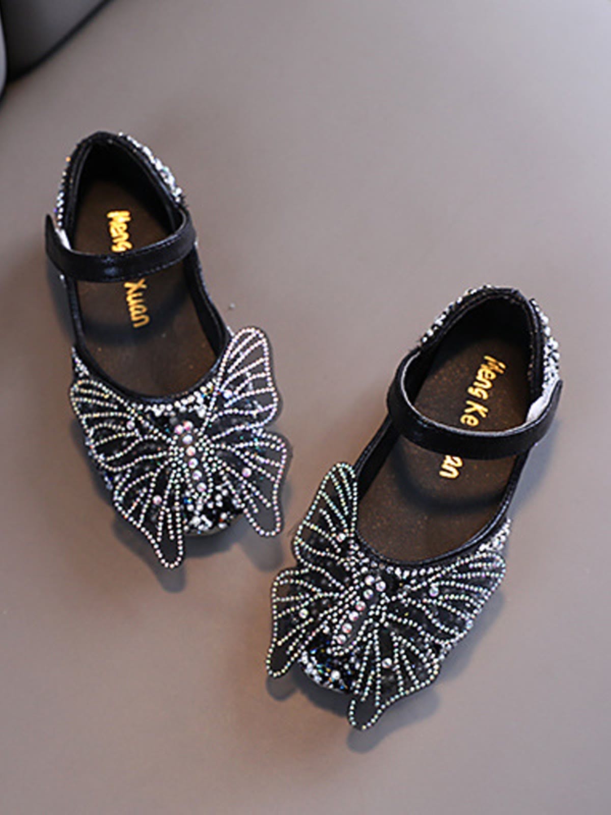 Solid Rhinestones Round Toe Mary Janes - image 3