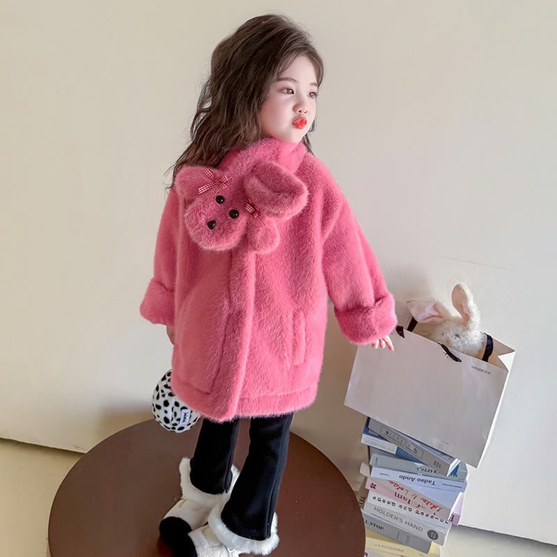 Faux Fur Fur Collar Long Sleeve Regular Outerwears - image 12
