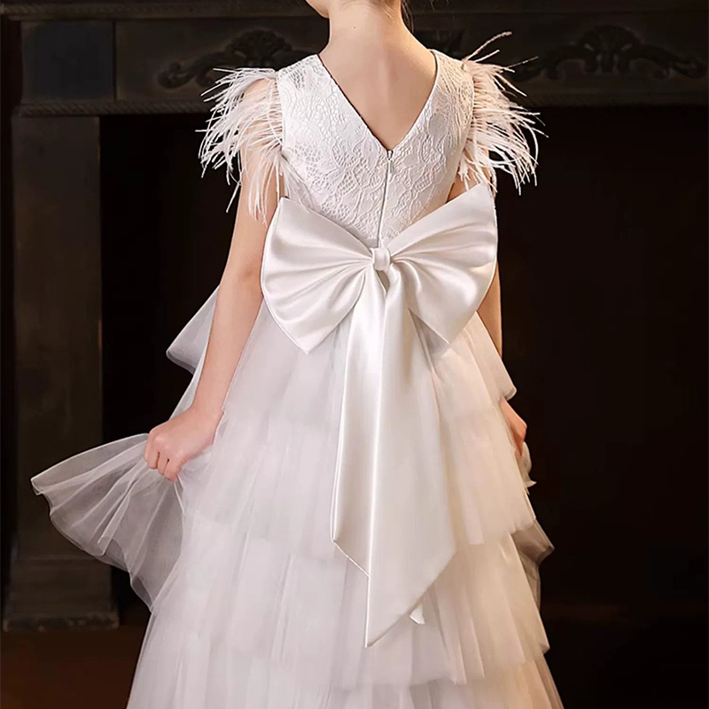 Mesh Bow Folds Lace Sleeveless Maxi Dresses - image 4