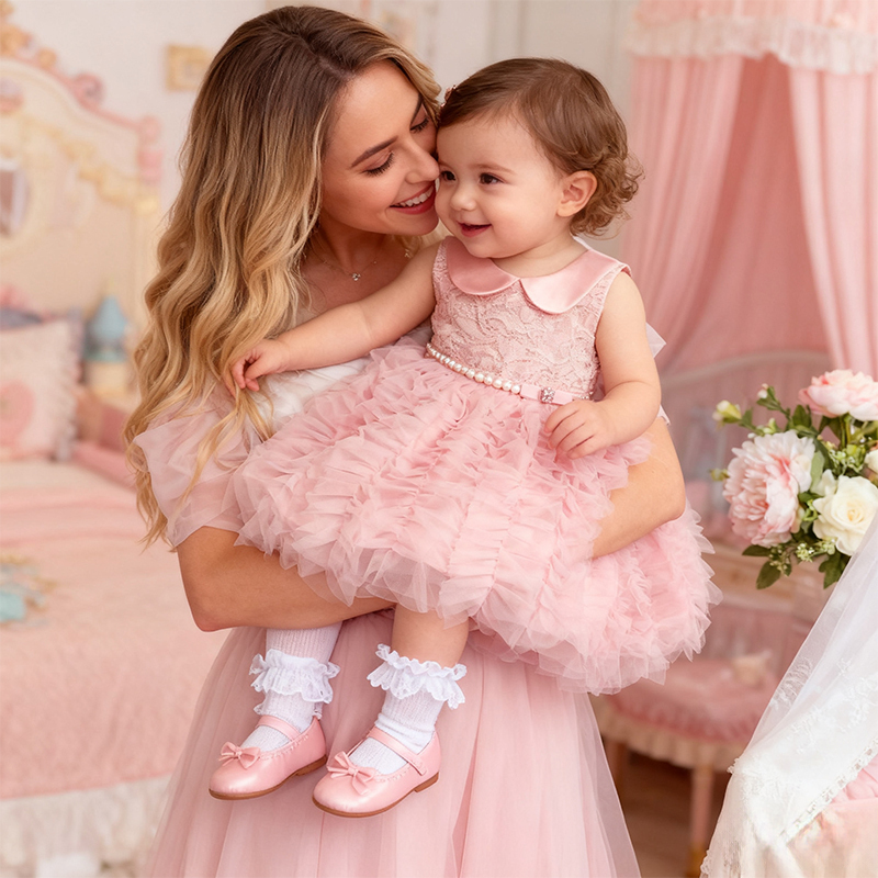 Lace Folds Sleeveless Mid-long Dresses - image 7