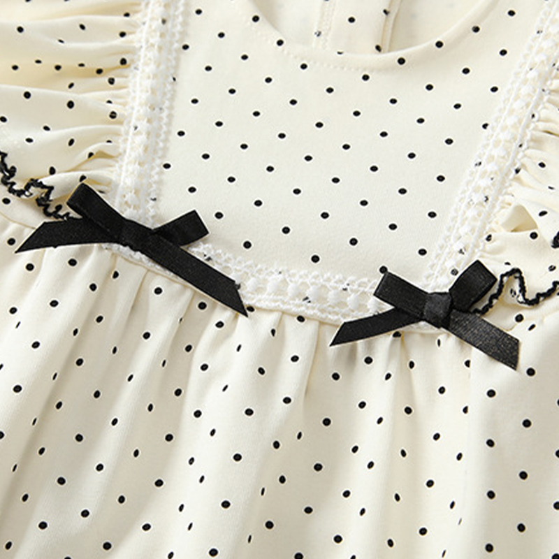 [Archive Sale] Cotton Folds Bow Long Sleeve Regular Bodysuit - image 10