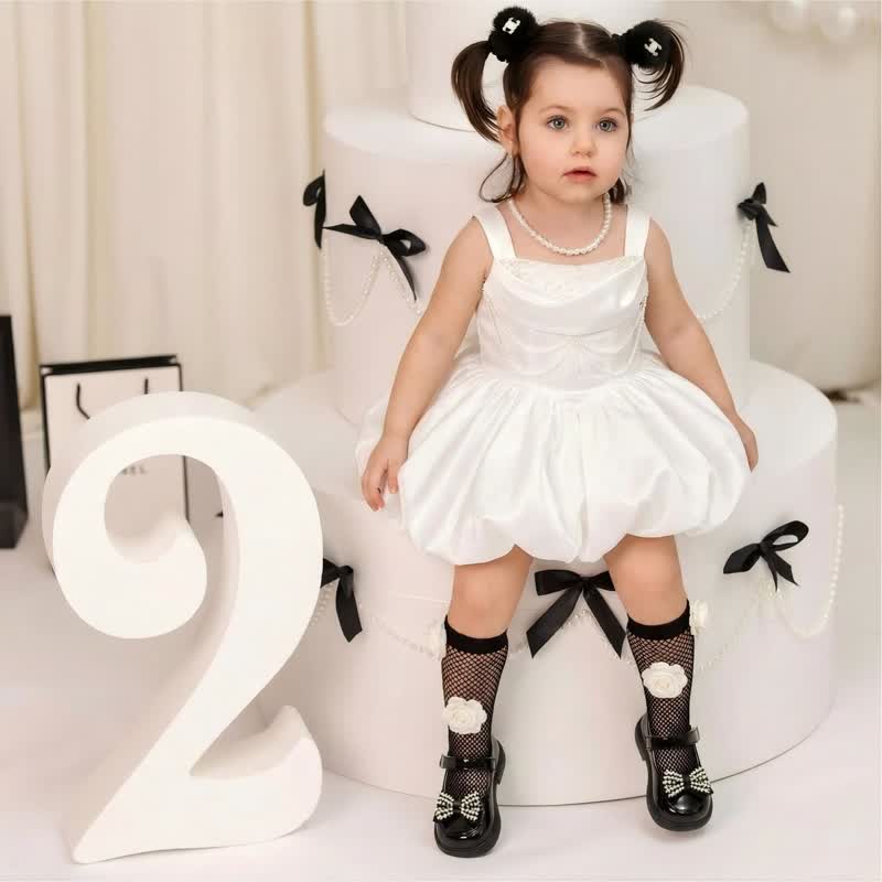 Satin Pearl Sleeveless Short Dresses - image 4