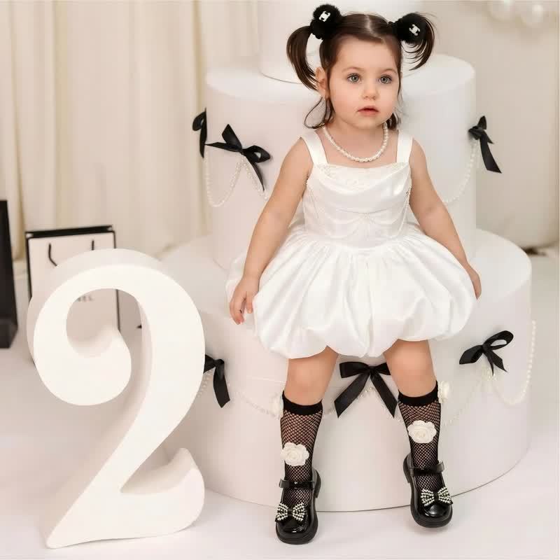 Satin Pearl Sleeveless Short Dresses - image 4