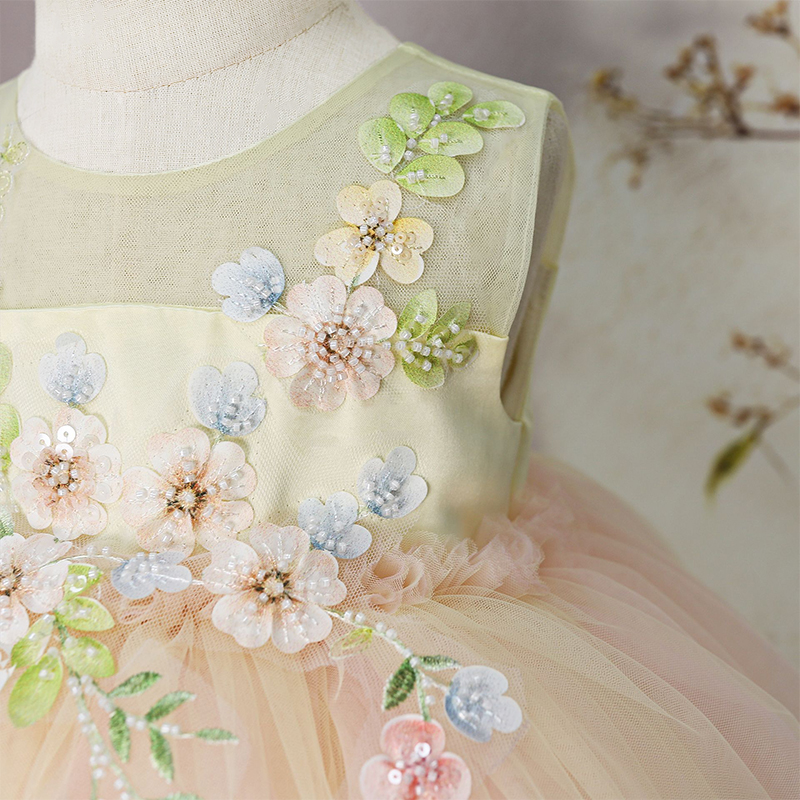 Mesh Rosette Sleeveless Midi Dresses - image 5