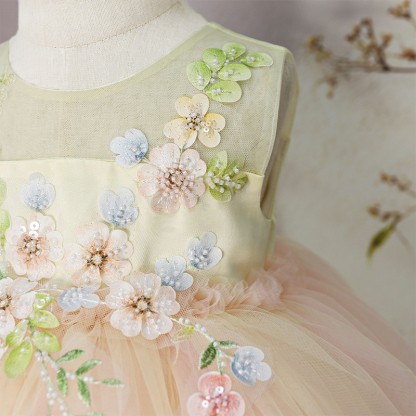 Mesh Rosette Sleeveless Midi Dresses - image 5