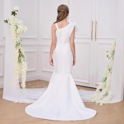 Satin Rosette Sleeveless Maxi Dresses - image 4