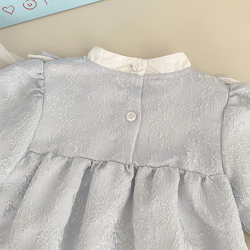 [Archive Sale] Jacquard Folds Bow Long Sleeve Regular Bodysuit - image 12