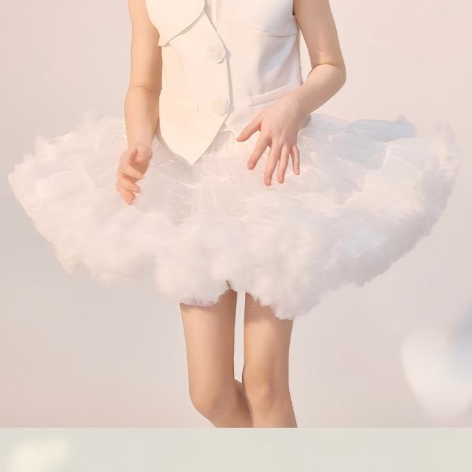 Satin Tiered Sleeveless Short Two-piece set - image 15