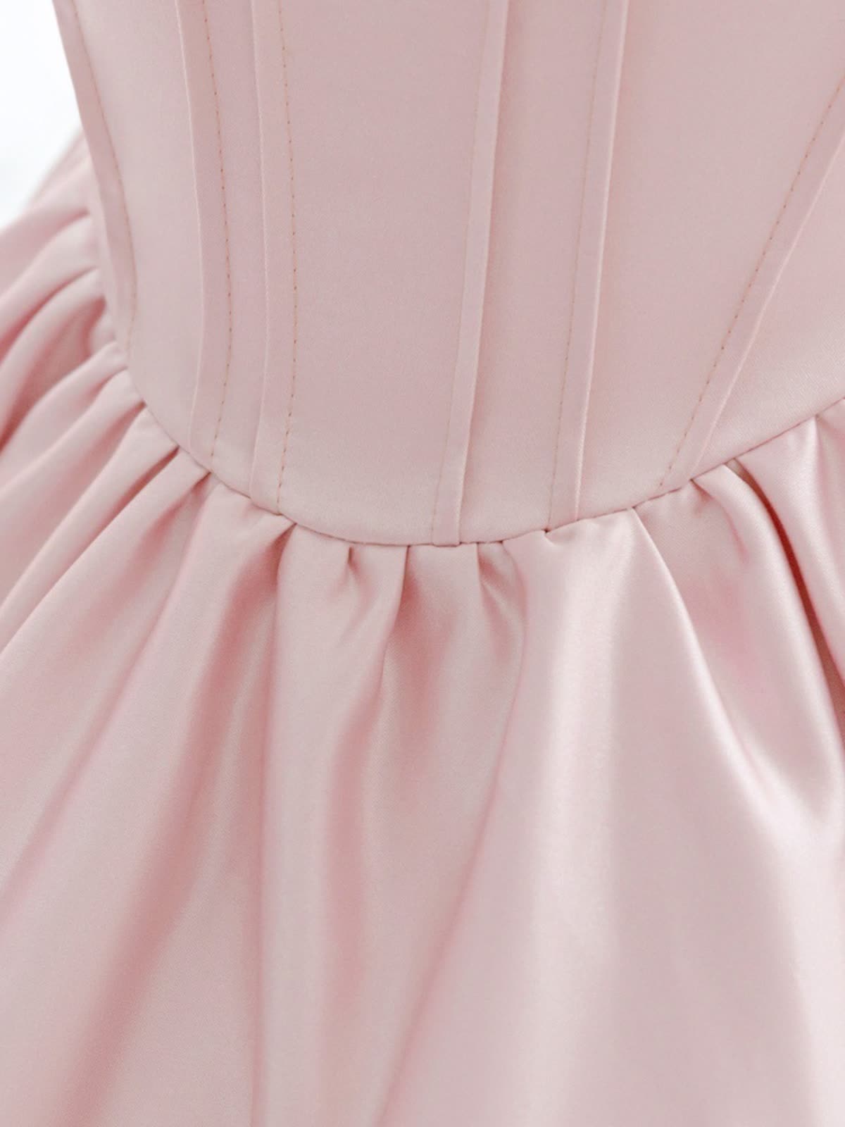 Chemical Fiber Blend Bow Sleeveless Short Dresses - image 7